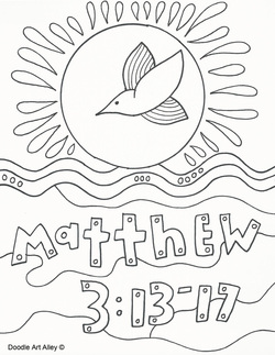 jesus baptism coloring page